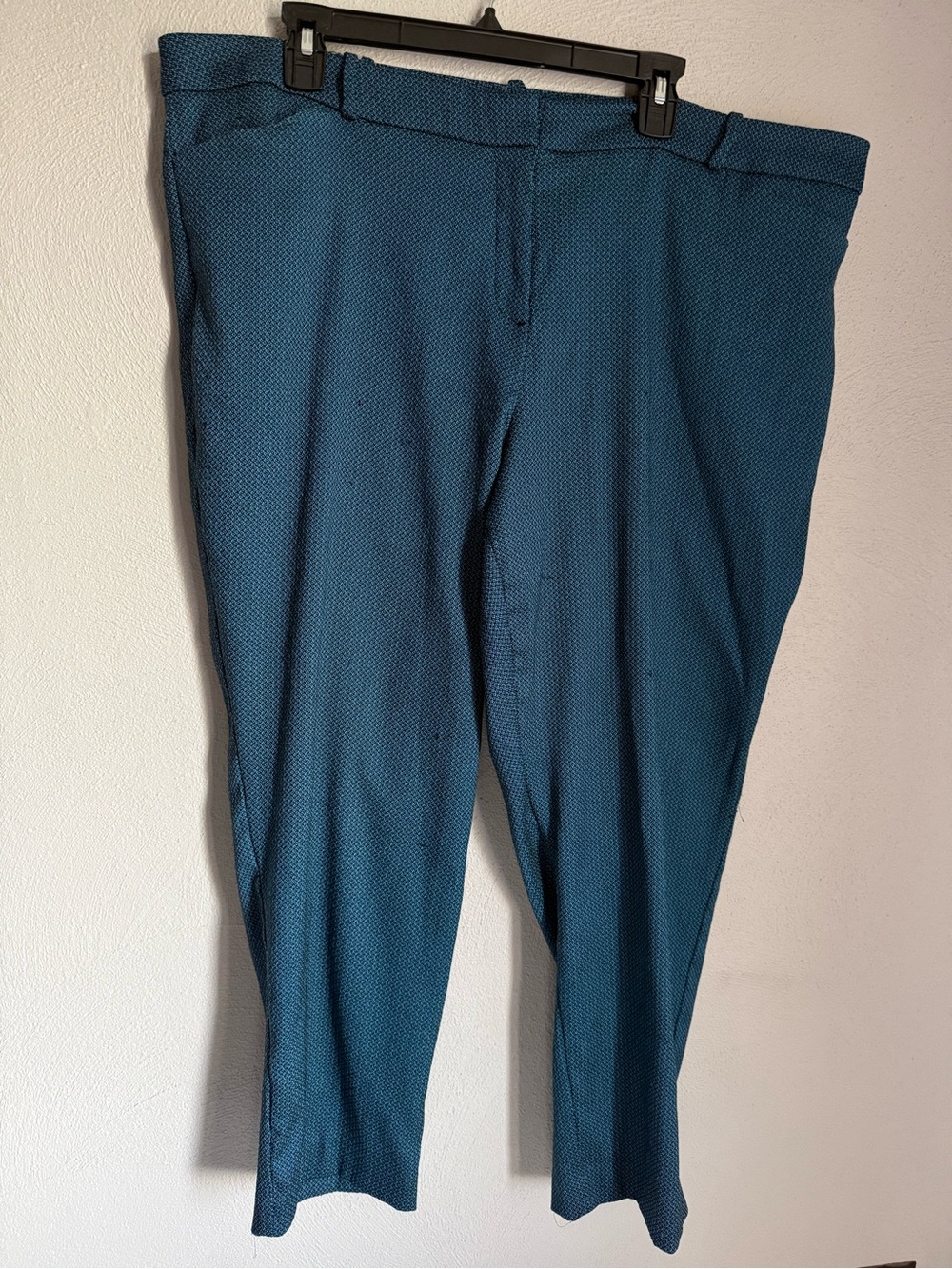 Worthington Black and Blue Textured Women's Trousers